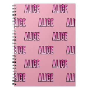 Cuaderno Nombre de Alice