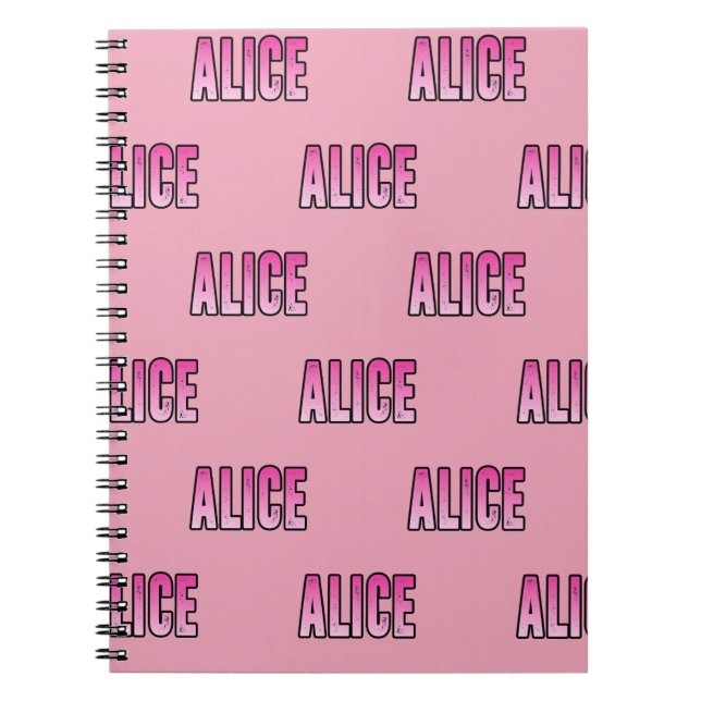 Cuaderno Nombre de Alice (Frente)