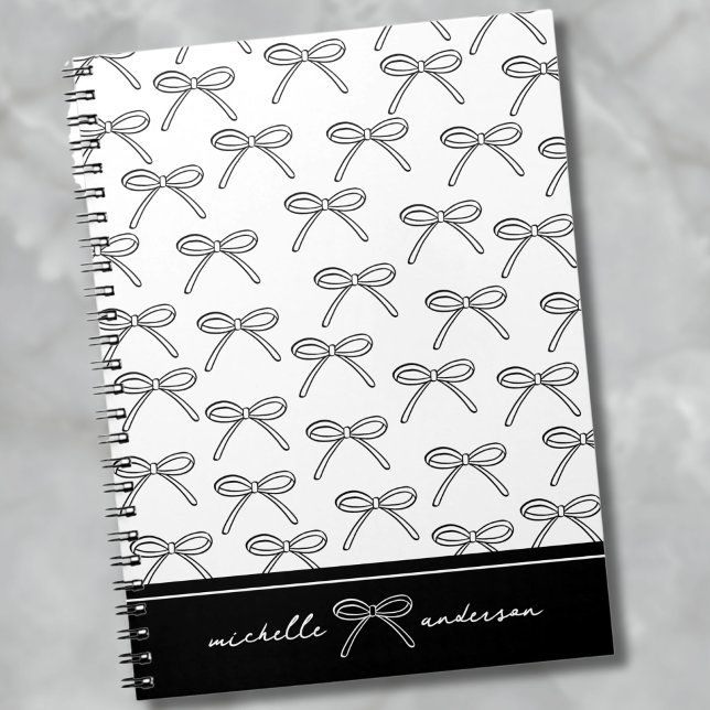 Cuaderno Nombre de Arco Minimalista Personalizado (Personalized Minimalist Bow Name notebook)
