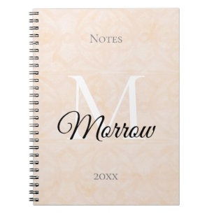Cuaderno Nombre de Batik Blanc Cream y Año Monogramado
