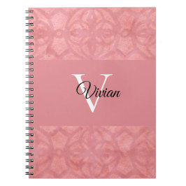 Cuaderno Nombre de Batik Rosado Ruddy Monogramado