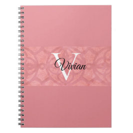 Cuaderno Nombre de Batik Rosado Ruddy Monogramado