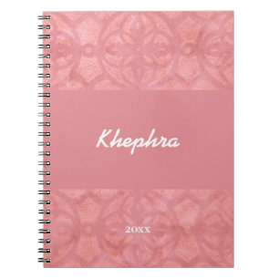 Cuaderno Nombre de Batik Rosado Ruddy y bloc de notas del a