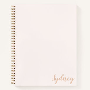Cuaderno Nombre de Caligrafía Minimalista Personalizada Ros