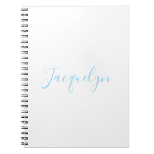 Cuaderno Nombre de caligrafía moderna elegante de la llanur