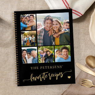 Cuaderno Nombre de collage de fotos moderno personalizado n