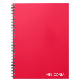 Cuaderno Nombre de color rojo de Heliconia