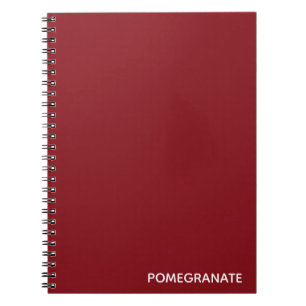 Cuaderno Nombre de color rojo granado