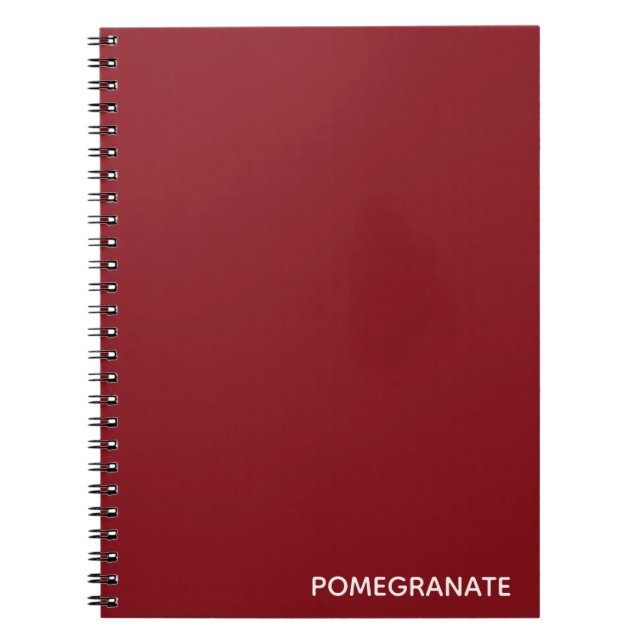 Cuaderno Nombre de color rojo granado (Frente)