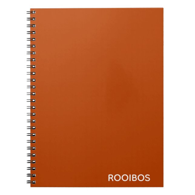 Cuaderno Nombre de color rojo marrón de Rooibos (Frente)
