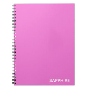 Cuaderno Nombre de color rosa de zafiro