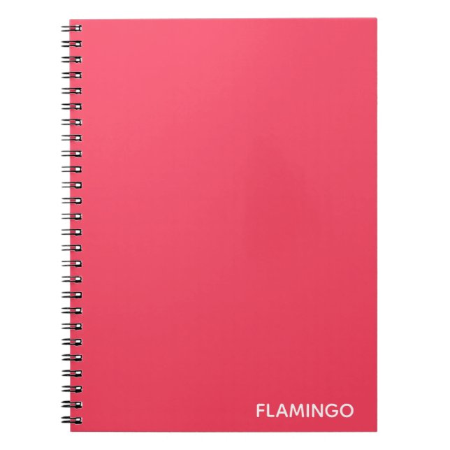 Cuaderno Nombre de color rosa flamenco (Frente)