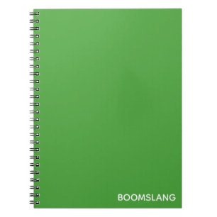 Cuaderno Nombre de color verde de Boomslang