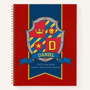 Cuaderno Nombre de Daniel que significa azul escudo