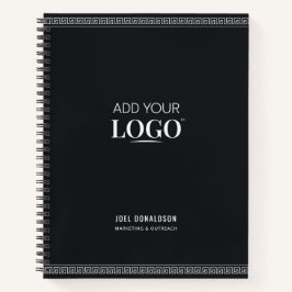 Cuaderno Nombre de empleado personalizado Meander griego ne