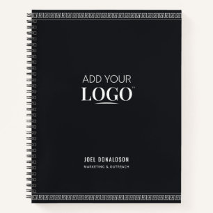 Cuaderno Nombre de empleado personalizado Meandro griego ne
