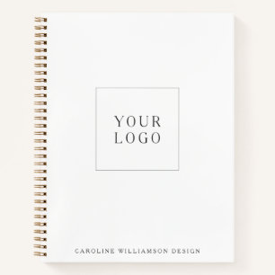 Cuaderno Nombre de empresa de logotipo personalizado blanco