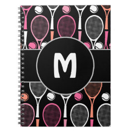 Cuaderno Nombre de Equipo de Jugador de Tenis Personalizado