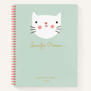 Cuaderno Nombre de escritura a mano de Personalizado verde