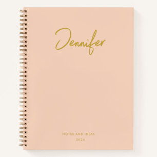 Cuaderno Nombre de escritura a mano elegante Personalizado