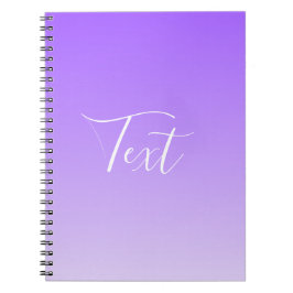 Cuaderno Nombre de escritura cursiva y ombre morado claro e