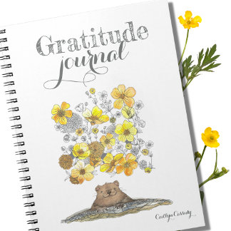 Cuaderno Nombre de Flores Ilustradas de Cute Gratitude Jour