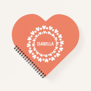 Cuaderno Nombre De Flores Y Corazones