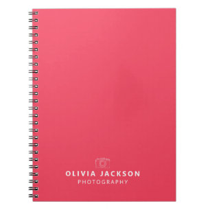 Cuaderno Nombre de Fotógrafo Personalizado Moderno Amor p