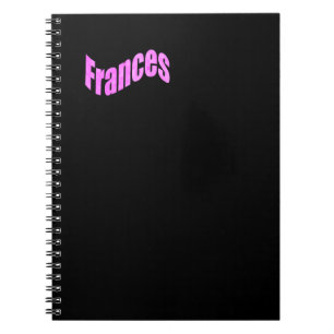 Cuaderno Nombre de francia de mosaico rosado, bloc de notas