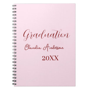 Cuaderno nombre de graduación clase de 20XX caligrafía malv
