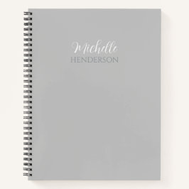 Cuaderno Nombre de guión de monograma personalizado simple