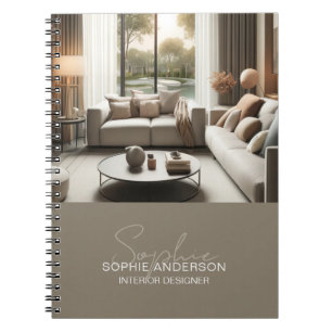 Cuaderno Nombre de guión moderno personalizado foto diseñad