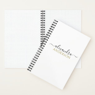 Cuaderno Nombre de guión moderno y elegante