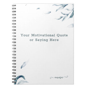 Cuaderno Nombre de la acuarela de la cita Inspiradora perso