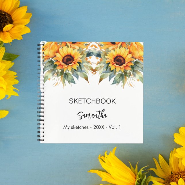 Cuaderno Nombre de la acuarela de Sketchbook Sunflowers (Subido por el creador)