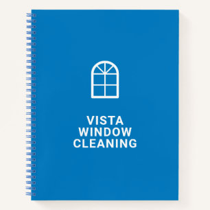 Cuaderno Nombre de la empresa de limpieza de ventanas Azul 