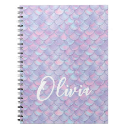 Cuaderno Nombre de la escala de sirena colorida