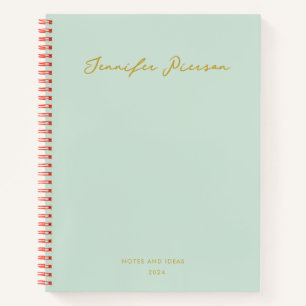 Cuaderno Nombre de la escritura a mano de Personalizado ver