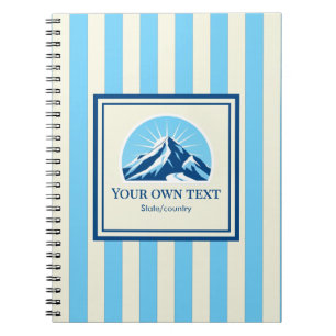 Cuaderno nombre de la estación de esquí Striped Mountain