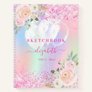 Cuaderno Nombre de la flor pinkpurple de Sketchbook