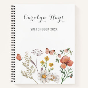 Cuaderno Nombre de la flor silvestre Watercolor Pastel