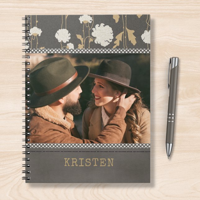 Cuaderno Nombre de la foto personalizada del país floral mo (Subido por el creador)