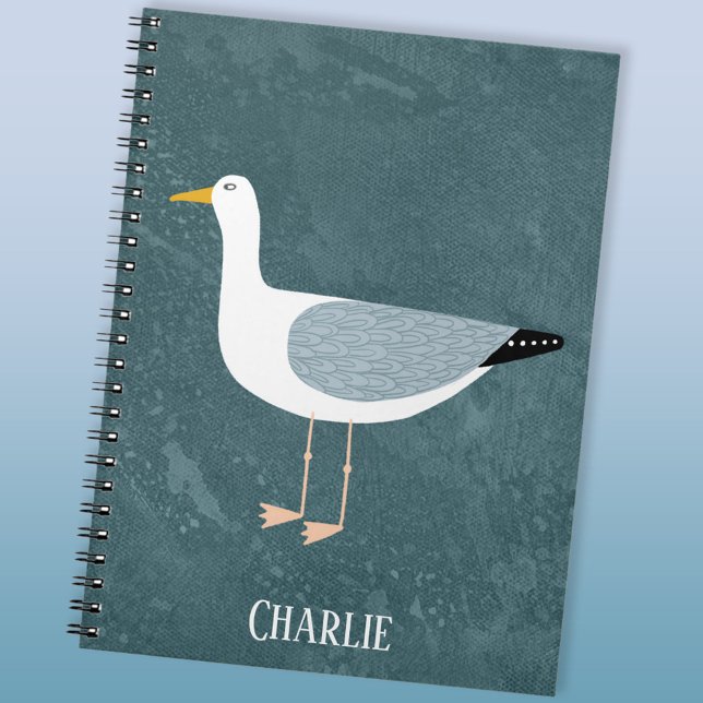Cuaderno Nombre de la gaviota de corte (Fun personalized seagull notebook)