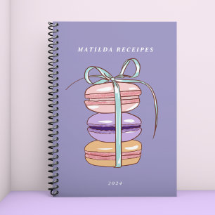 Cuaderno Nombre de la receta de pastelería de Macarons Cuad