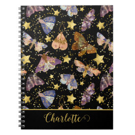 Cuaderno Nombre de las estrellas del Purpurina de mariposas