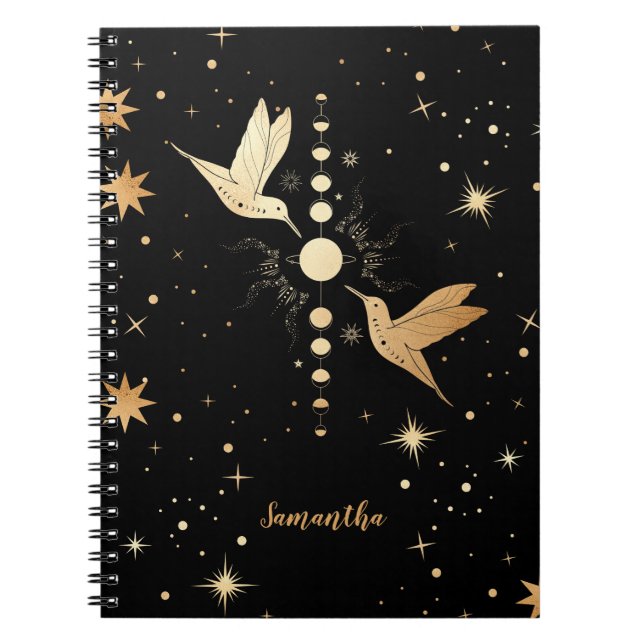 Cuaderno Nombre de las fases de la luna del colibrí de oro  (Frente)