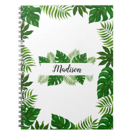 Cuaderno Nombre de las hojas tropicales