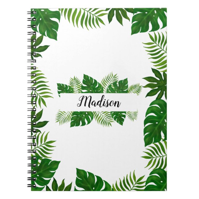 Cuaderno Nombre de las hojas tropicales (Frente)