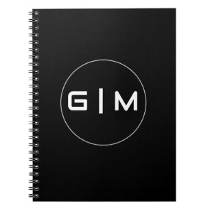 Cuaderno nombre de las iniciales del personalizable