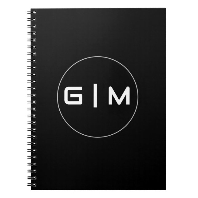 Cuaderno nombre de las iniciales del personalizable (Frente)